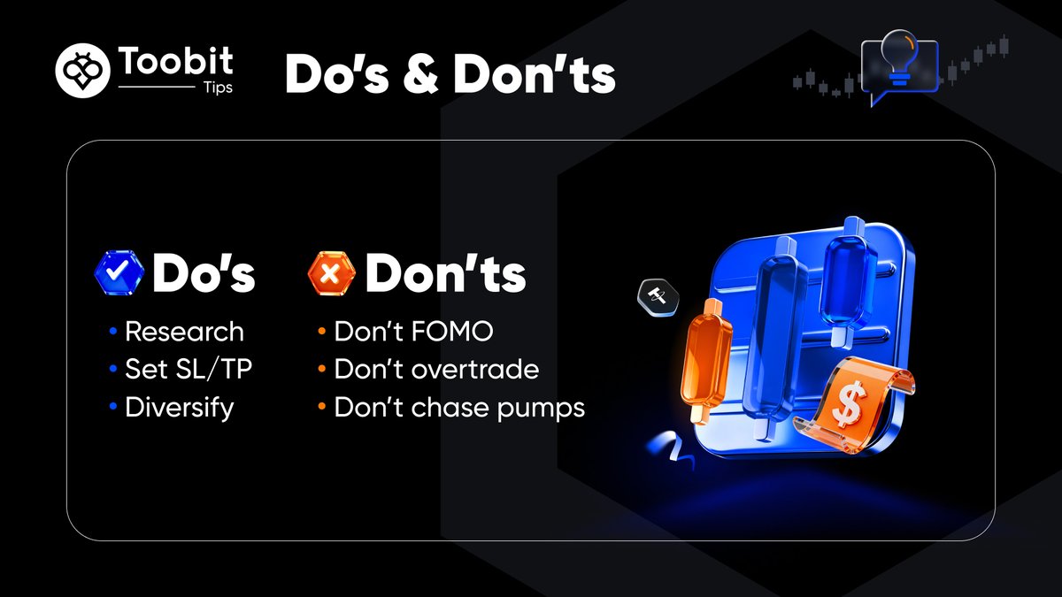 Toobit_official's tweet image. Good trading is simple:
Do what works. Avoid what hurts.
Here’s a quick checklist to keep you on track. ⚡