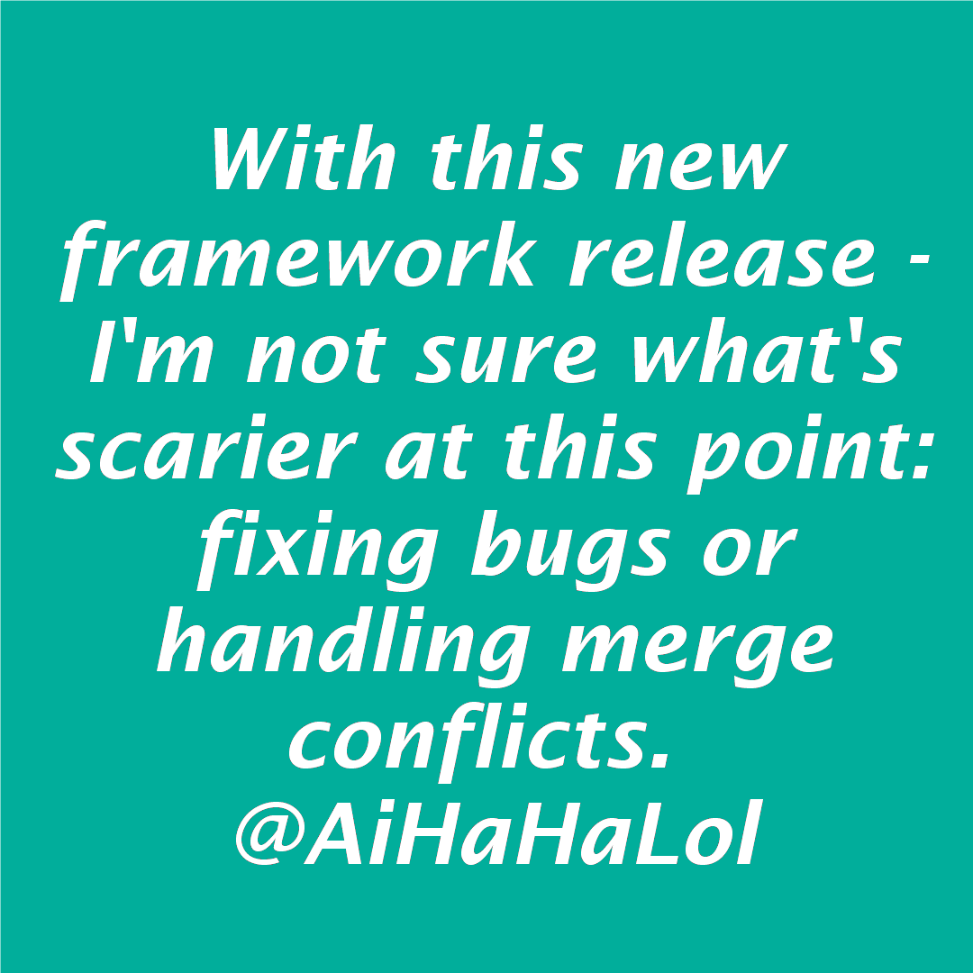 AiHaHaLol's tweet image. With this new framework release, what’s scarier: fixing bugs or handling merge conflicts? My AI pair programmer keeps whispering &apos;git push --force&apos; and I’m scared. 😅 
Drop your scariest merge moment below. 

#AiHaHaLol  #dotnetdeveloper  #aimemes  #dotnethumor  #programmermemes…