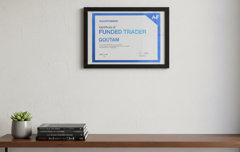 DeeprajSha47189's tweet image. Just framed my AquaFunded Certificate!
Excited to continue my funded journey. 🚀💙
#AquaFunded #FundedTrader #PropFirm