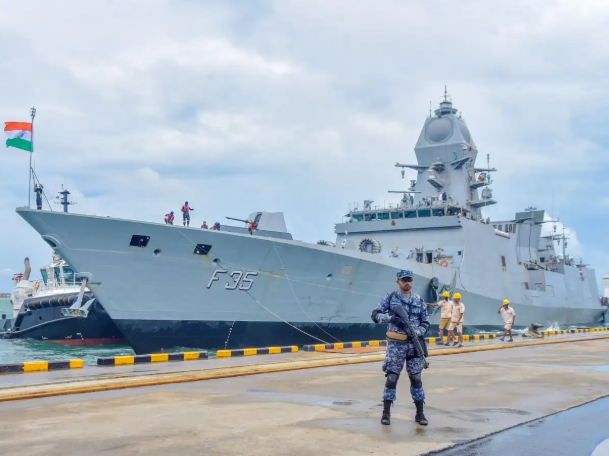 Indian Navy’s #INSVikrant  arrived at #Colombo port today to participate in the International Fleet Review, underscoring maritime diplomacy, joint engagement with #SriLanka and wider Indo-Pacific naval cooperation efforts and public outreach