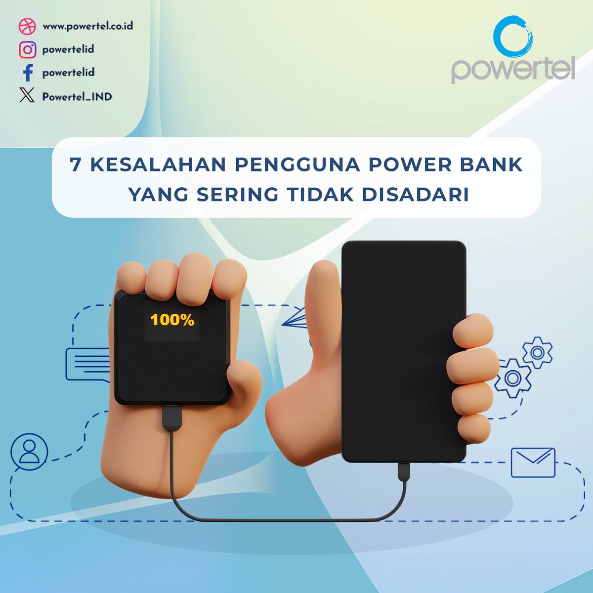 Powertel_IND's tweet image. 7 Kesalahan Pengguna Power Bank yang Sering Tidak Disadari

#powerbank #tipspowerbank #chargergadget #tipsgadget #perawatanpowerbank #hindarikerusakan #gadgettips #teknologi #bateraihp #gadgetharian #infoteknologi #powertelid