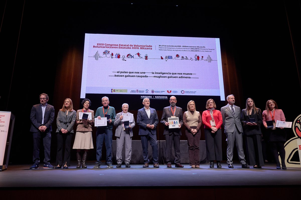 La delegada, <a href="/aliechev79/">Alicia Echeverria</a>, ha acudido hoy junto a la directora de <a href="/proteccioncivil/">Protección Civil</a>, <a href="/VirBarcones/">Virginia Barcones 🌾</a>, al acto de entrega de los Premios Estatales al Voluntariado 2025.

Se ha enmarcado en el XXIV Congreso Estatal de Voluntariado que se celebra en Pamplona.