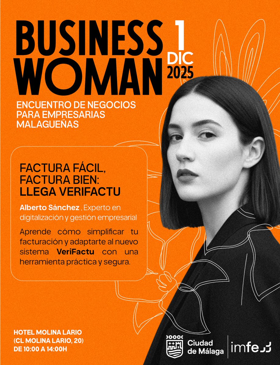 👩🏻‍💻 ¡Nos vemos mañana en la primera #jornada de Business Woman Málaga!

📅 Lunes 1 de diciembre
📌 Hotel Molina Lario (Calle Molina Lario, 20)
⏰ De 09:30 a 13:30h
🔒 Aforo completo

#Málaga #IMFEMálaga #Empresas #Emprendedoras #Mujeres 
<a href="/malaga/">Ciudad de Málaga</a> <a href="/MalagaComercio/">#CompraMálaga</a> <a href="/GalleryHoteles/">Gallery Hoteles</a>