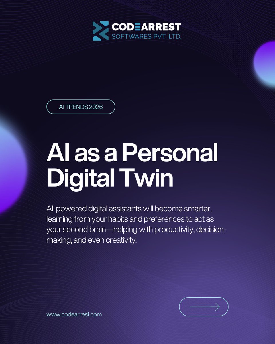 codearrest's tweet image. At CodeArrest, we’re ready to build the future, one innovation at a time. 🚀
#AITRENDS2026 #FutureOfAI #AIInnovation #AIFuture #ArtificialIntelligence #DigitalTransformation #AIDevelopment #AIForBusiness #TechTrends2026 #CodeArrest #EmergingTech #AICreativity #MachineLearning