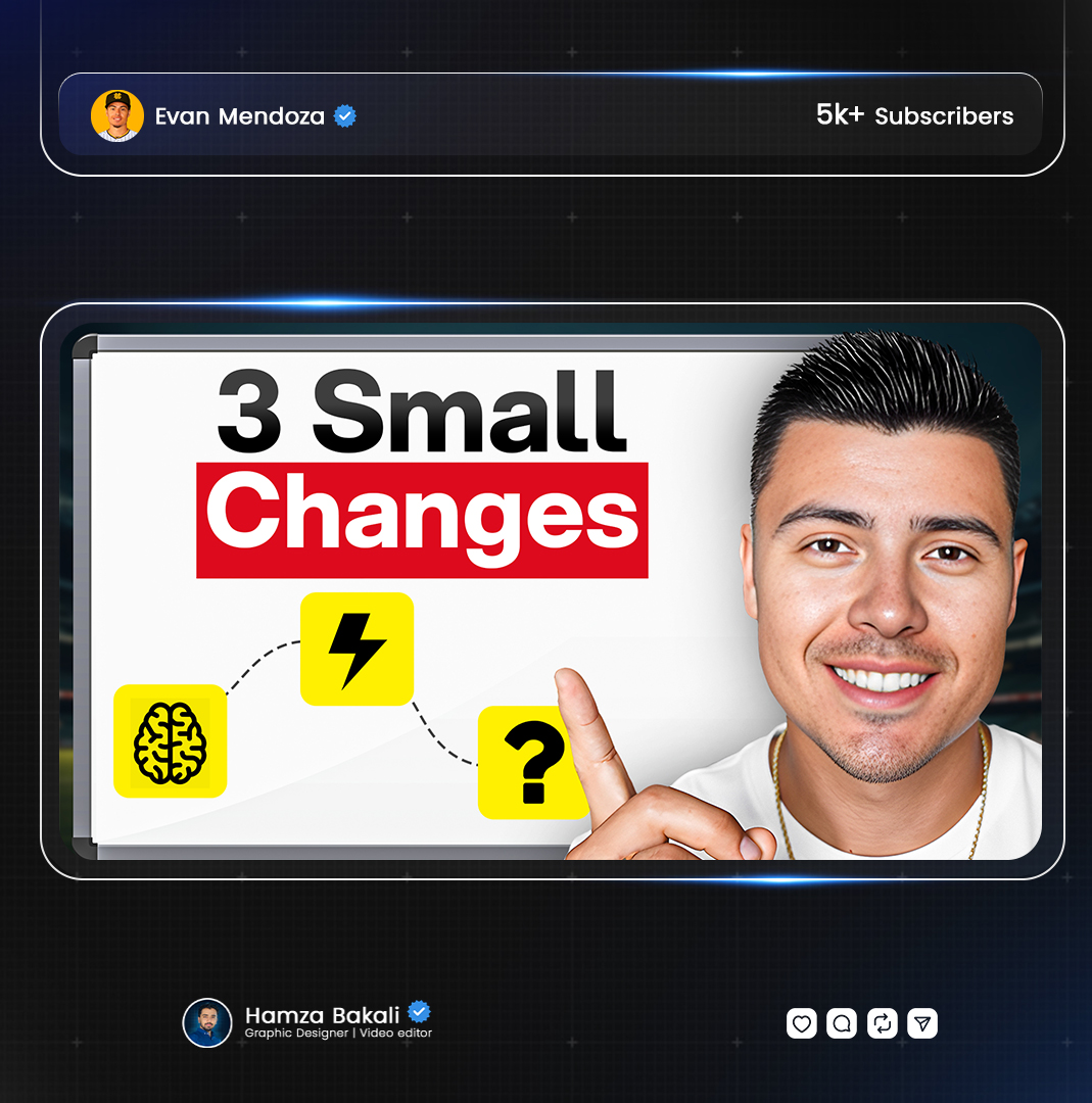 mhamzabakali's tweet image. If your thumbnail doesn&apos;t do these 3 things, it will fail.

Guaranteed.

→ Emotion (Does it make you feel something?)
→ Clarity (Does it tell a story in 3 seconds?)
→ Curiosity (Does it create an unanswered question?)

#thumbnaildesign #designing #creativethumbnail