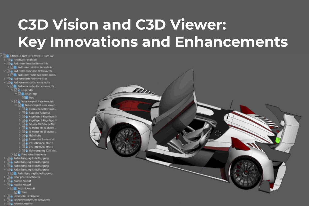 C3Dlabs's tweet image. Let&apos;s take a look at the key enhancements of C3D Vision (a high-performance engineering visualization library) and C3D Viewer (a user-friendly 3D viewer): c3dlabs.com/blog/products/…

#c3dvision #c3dviewer #cad #visualization