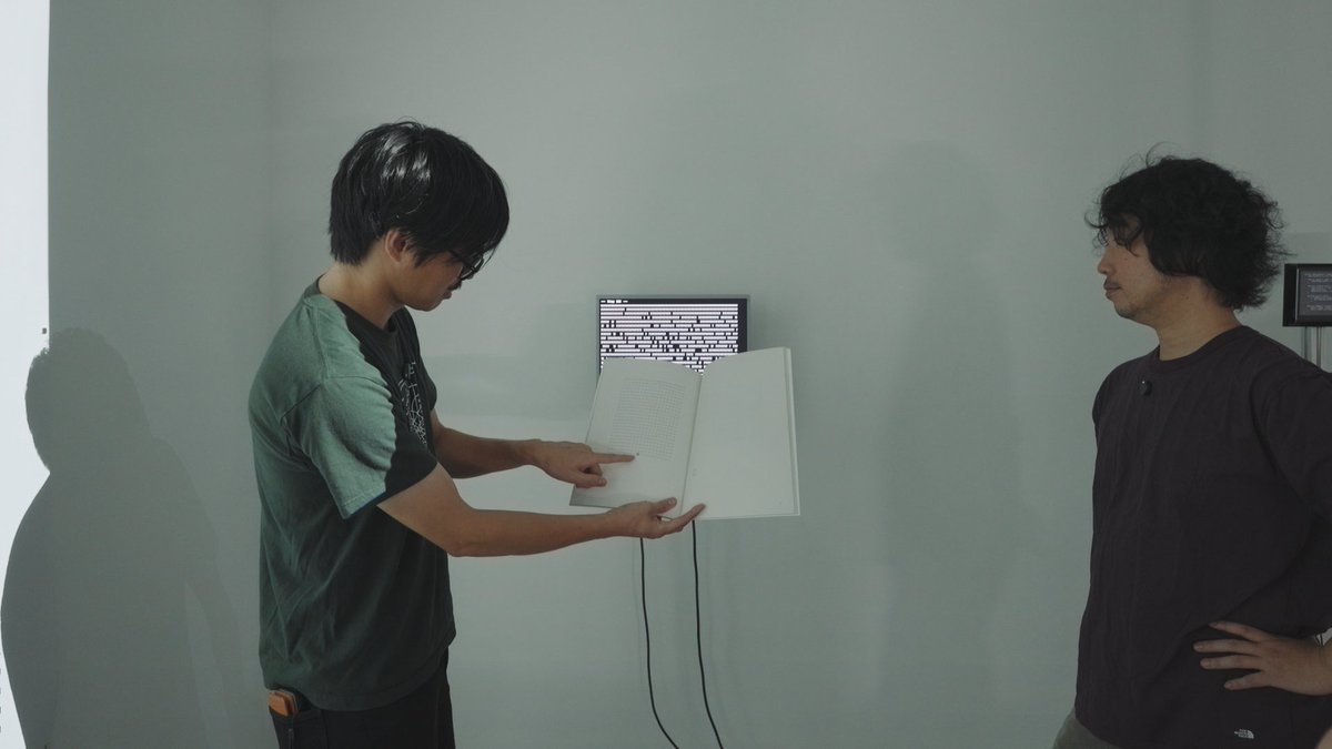 neort_io's tweet image. ▶︎▶︎ Exhibition Record:

&quot;計算する詩/Computational Poetry&quot;
at NEORT++

🗣️Gallery walkthrough by
@arandoros @themassagejp @NORIWTS

Code as poetry — integrating language, computation, and visual form

Watch: youtu.be/N0srN6Re7ac

#ComputationalPoetry #計算する詩