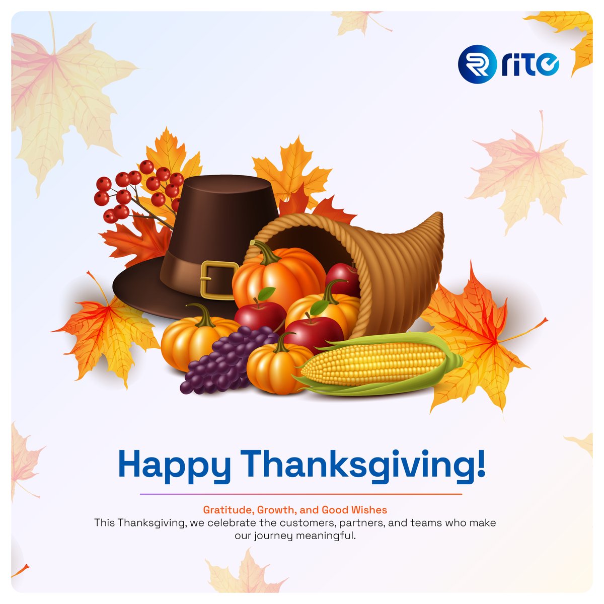 rite_software's tweet image. Wishing you all a happy Thanksgiving.
We appreciate our customers for choosing us, our partners for working alongside us, and our teams for their consistent effort and commitment.
Thank you for being an important part of what we do.
 
#Thanksgiving2025 #Thanksgiving #RiteSoftware