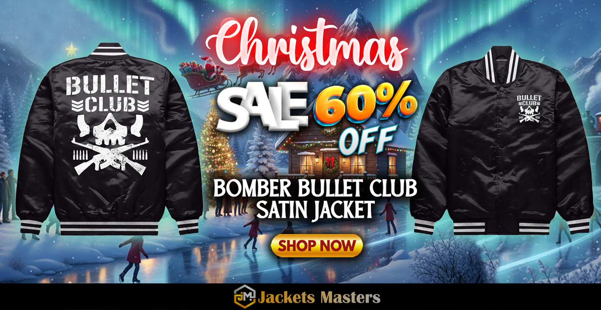 JacketsMasters's tweet image. #Christmas Hot offer Get 60% OFF on Bomber #BulletClub Satin Black Jacket.
&amp;lt;Shop From jacketsmasters.com&amp;gt;
jacketsmasters.com/product/bullet…
#ChristmasSale #Sale #Christmas2025 #christmasdecor #christmasgifts
#ChristmasVibes #ChristmasMagic #christmasiscoming
#christmasgiftideas