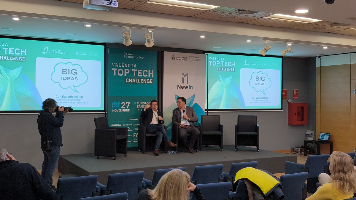 atlastec's tweet image. Último bloque del #NewIn &apos;Top Tech Challenge&apos; de #AtlasTecnológico, organizado con el apoyo de
@AjuntamentVLC y @VLCInnovation, con las #BigIdeas, que resumen las principales ideas del evento.

Síguelo en directo: atlastec.activehosted.com/f/246