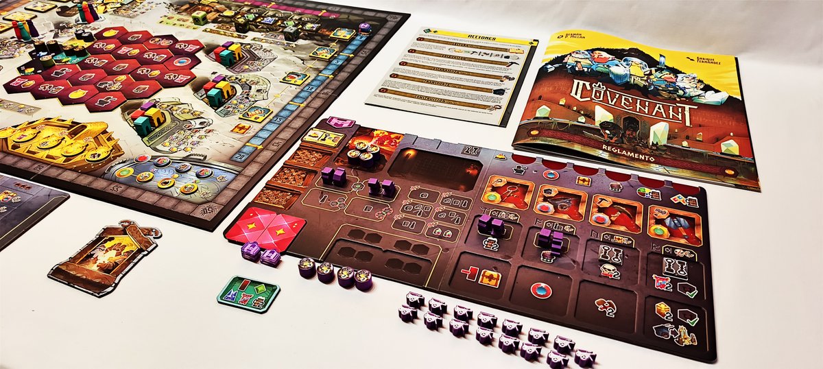2d6Magazine's tweet photo. 📢Reseña👇
Covenant, un #eurogame exigente de exploración, combate y construcción en el mundo de los enanos creado por Germán P. Millán, ilustrado por Enrique Fernández y publicado por @DevirIberia
https://t.co/vBQacPv4hF
#juegos #juegosdemesa #enanos https://t.co/atMKrmhTMA