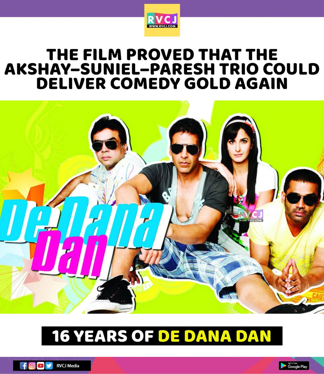 rvcjmovies's tweet image. 16 Years of De Dana Dan

#akshaykumar #sunielshetty #pareshrawal #katrinakaif @akshaykumar
