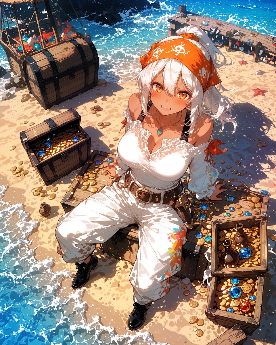 Quku_99's tweet image. 世界中の海を、あたしの庭にしてやった。
──I&apos;ve turned all the oceans of the world into my own garden.

#AIart  #AIイラスト #fantasyart