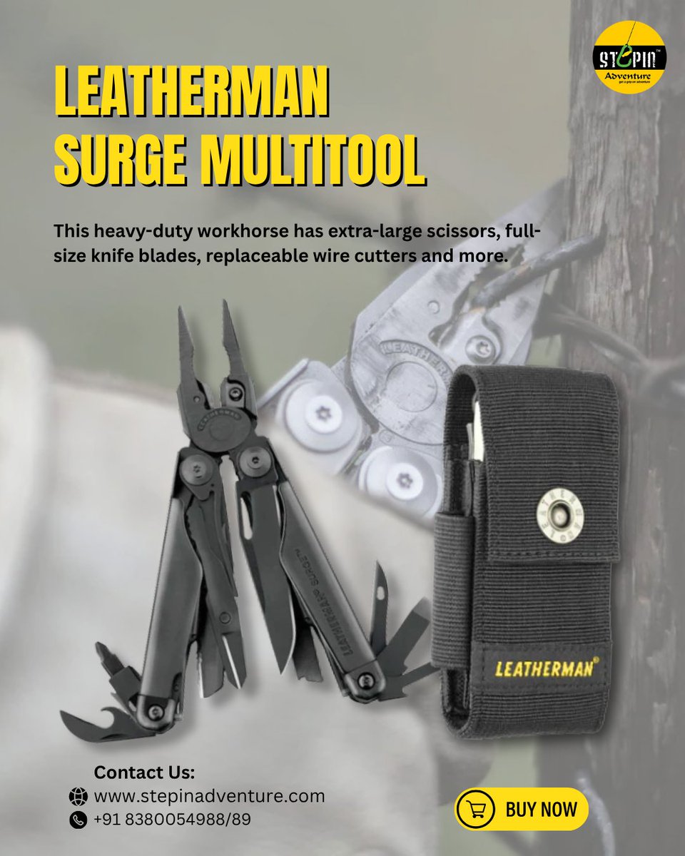 StepinAdventure's tweet image. Meet the Leatherman Surge Multitool
Contact:
📷 stepinadventure.com/products/leath…
📷 +91 8380054988 / 89
⠀
#Leatherman #LeathermanSurge #Multitool #EDCgear #AdventureGear #OutdoorTools #StepInAdventure #SurvivalGear