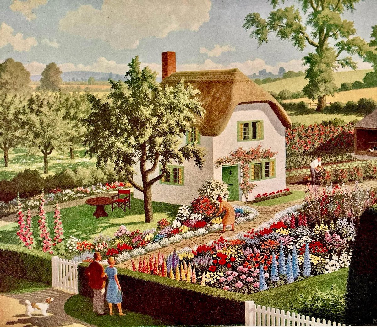 VinnieSull1van's tweet image. I will always be madly in love with the wholesome artwork from the old &apos;Ladybird Books&apos; that depict England at its most beautiful.