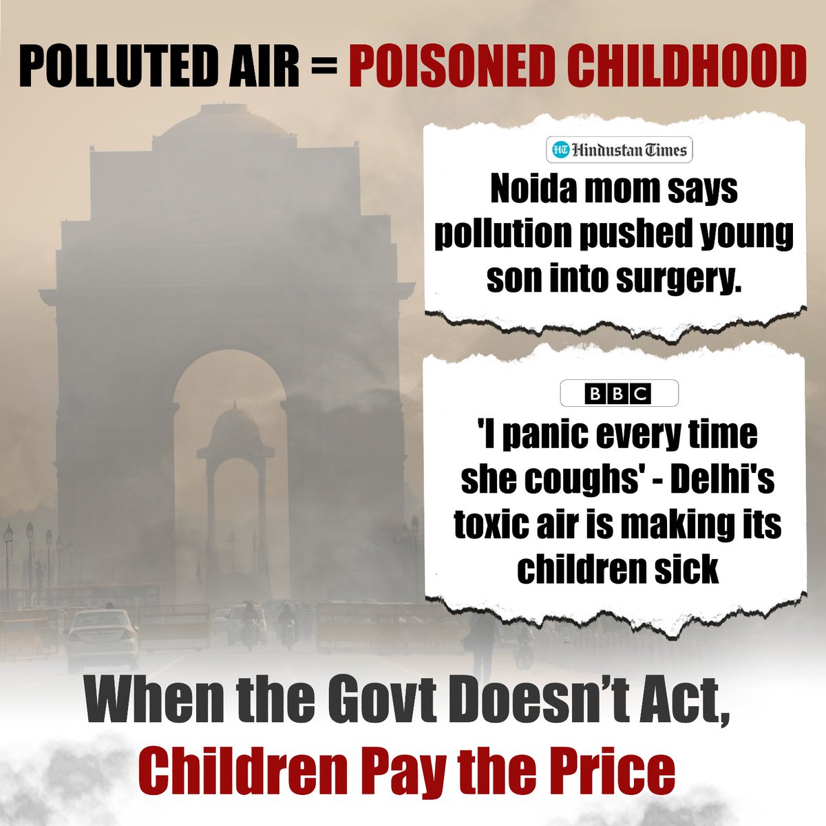 INCIndia's tweet image. Clean air is their right, not a luxury