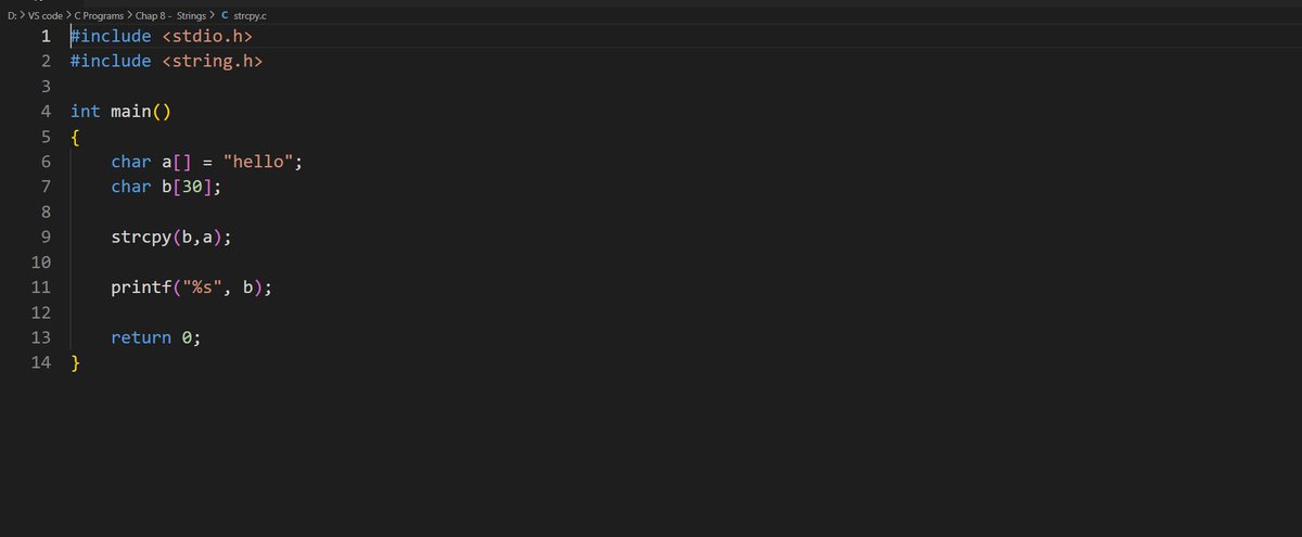 pranit_0007's tweet image. Day 21 : Started with strings in C.  

#clanguageprogramming #LearnCoding #CodingJourney #LearnToCode #100daysofcode #Cprogrammingbascics #LearnInPublic