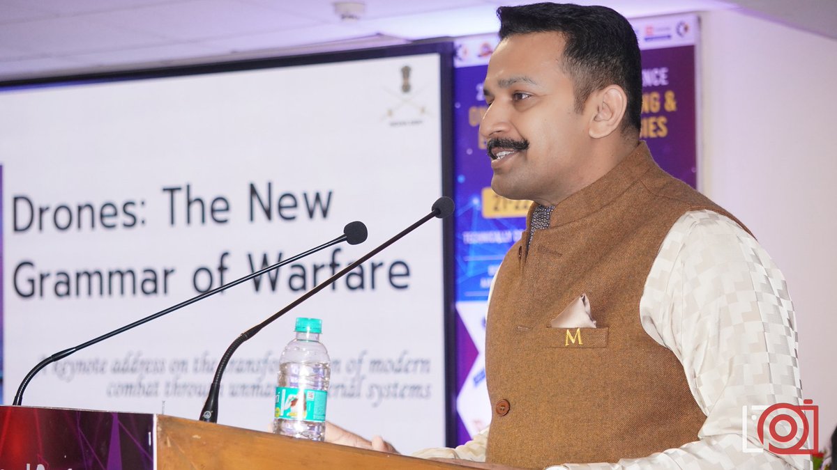 laskhya's tweet photo. Drone: The New Grammar of Warfare

Honoured to deliver a talk at Ajay Kumar Garg Engineering College  (AKGEC), Ghaziabad,
With the conference sponsored by IEEE , it was a privilege to address brilliant young minds and faculty exploring the future of defence technologies. https://t.co/22pVpFIiZ8