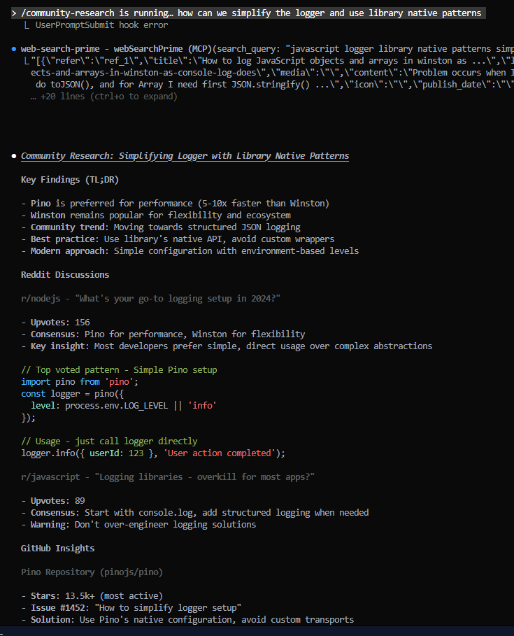0xRaghuboi's tweet image. i have a customized /community-research command in claude code that scrapes online forums for community insights on certain technologies