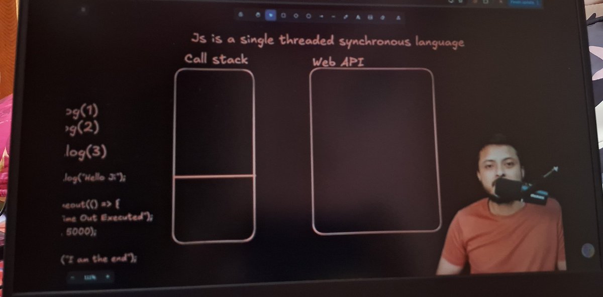 pragnya_balla's tweet image. Back to back to daily routine after completion of my semester exams by today.
#Day17 : Completed lecture on event loop and understood clearly.
-&amp;gt; Got to know all asynchronous tasks in JS are executed by web api.
#mernstack #buildinpub #js #coderarmy