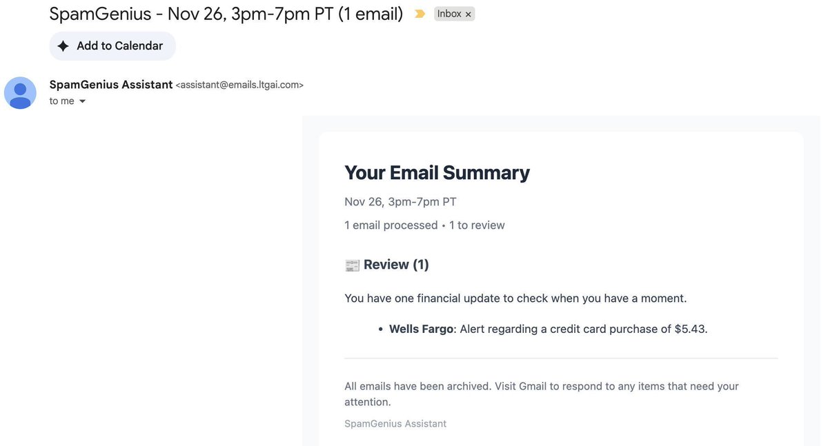 DevGlamTrader's tweet image. I didn&apos;t just want a clean inbox; I built the features I desperately needed myself! 💡 Imagine having a personal AI Assistant that summarizes your emails every hour and keeps everything organized instantly. 🧐 It goes beyond just work efficiency—it genuinely elevates your quality…