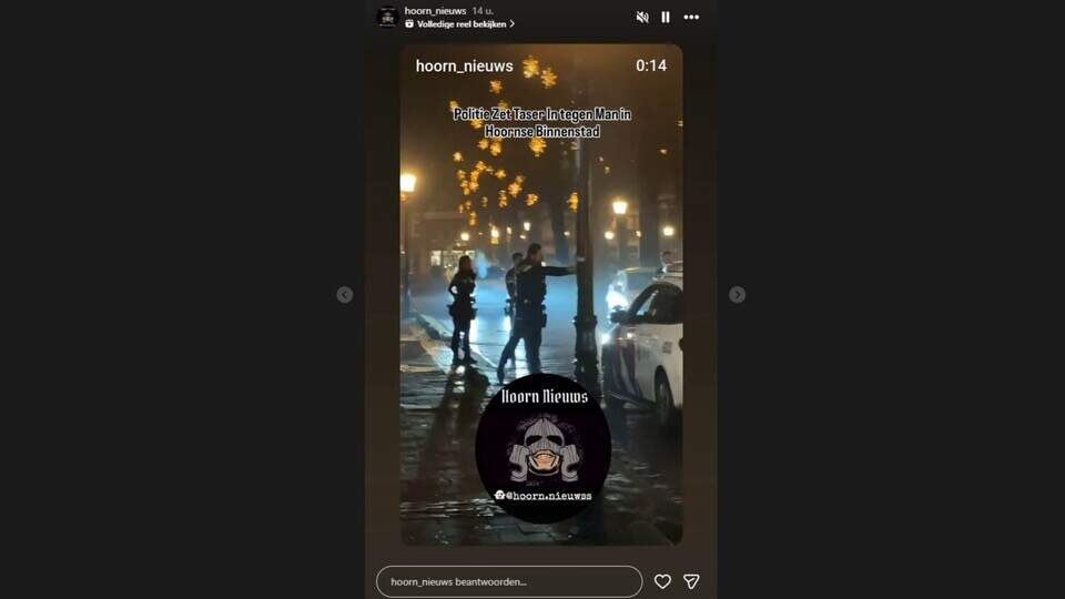 Politie tasert man die amok maakte met steekwapen in Hoorn