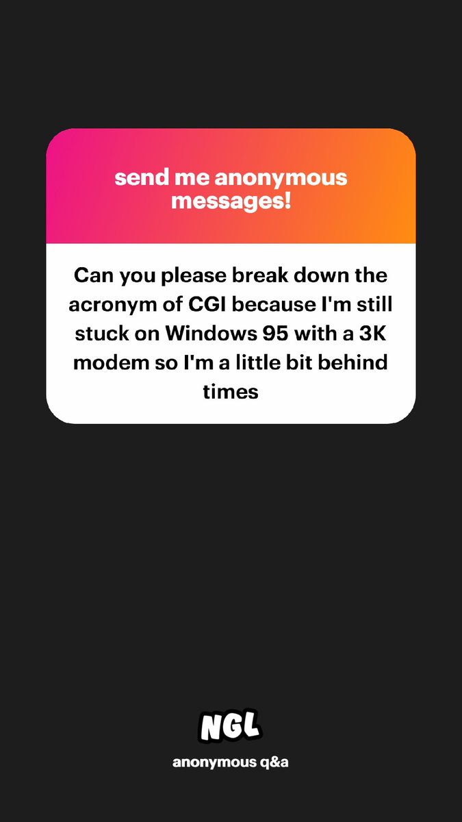 _MackenzieReed's tweet image. Computer-Generated Imagery... It&apos;s the process of using computer software to create images and special effects ngl.link/mmackenziereed