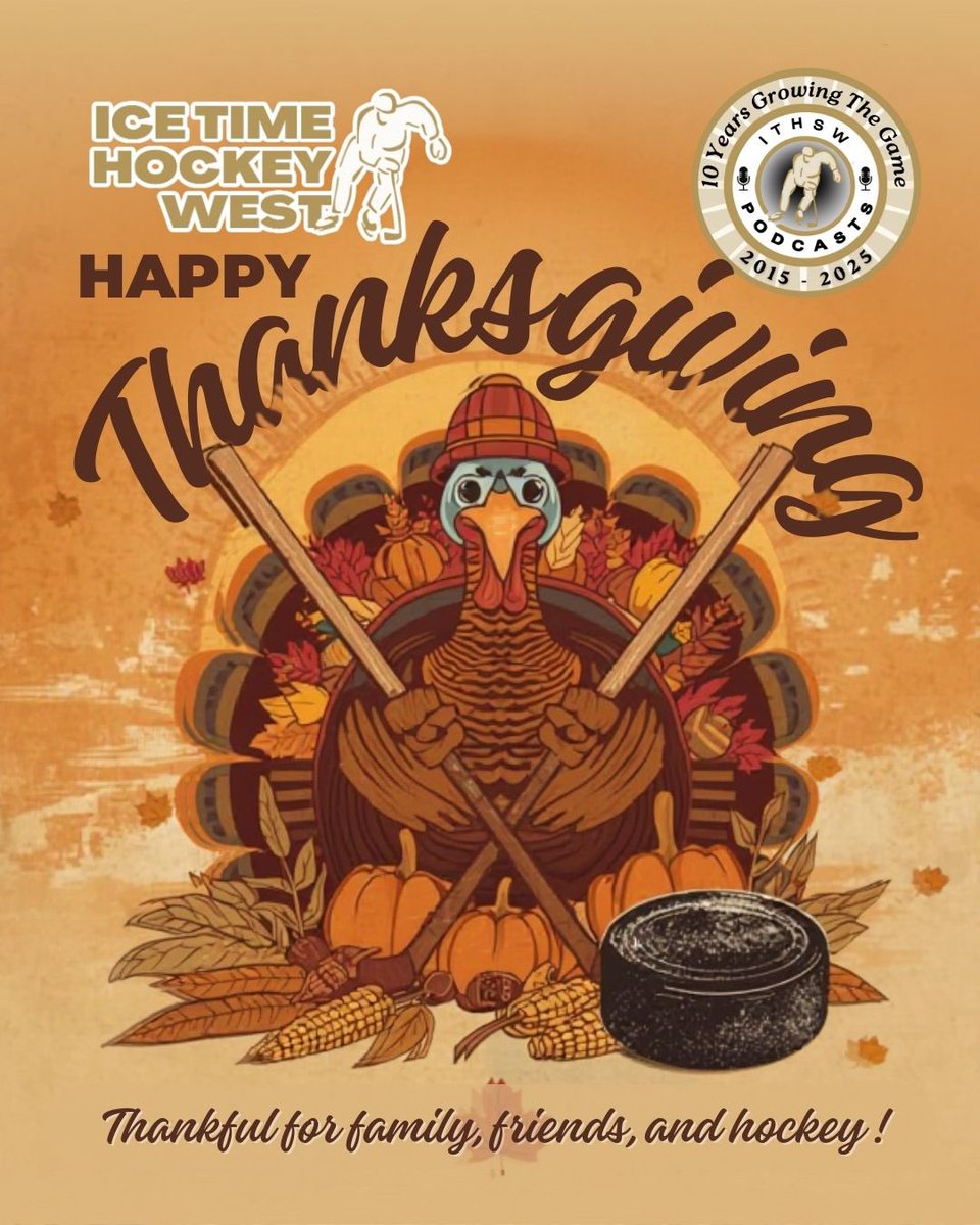 Happy Thanksgiving to all the fans and followers of the AHL Pacific Division and NHL from us at Ice Time Hockey West and Pro Hockey West Report. 

Enjoy this day with Family, Friends and hopefully lots of food! 
<a href="/ITHSWScott/">ITHSWScott</a> <a href="/ITHSWPeter/">ITHSWPeter</a> <a href="/smarsh91/">Steven Marsh</a>