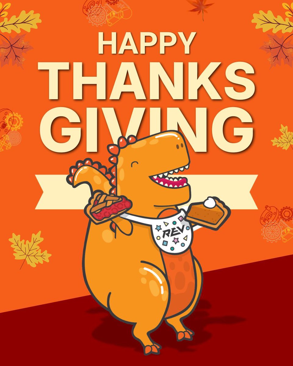 REVrobotics's tweet image. Happy Thanksgiving from all of us at REV 🧡

We hope you get rested and recharged this holiday season - REBUILT is nearly here!

#REVRobotics #STEM #stemeducation #robotics #HappyThanksgiving!