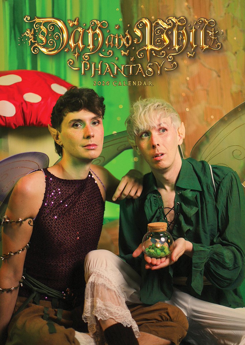 danielhowell's tweet image. presenting the Dan and Phil PHANTASY 2026 Calendar - sort your life out and bathe your eyes in 12 months of magical scenes all beautifully handcrafted by @kickthepj and team

on sale now thank you!! danandphilshop.com / us.danandphilshop.com / au.danandphilshop.com /…