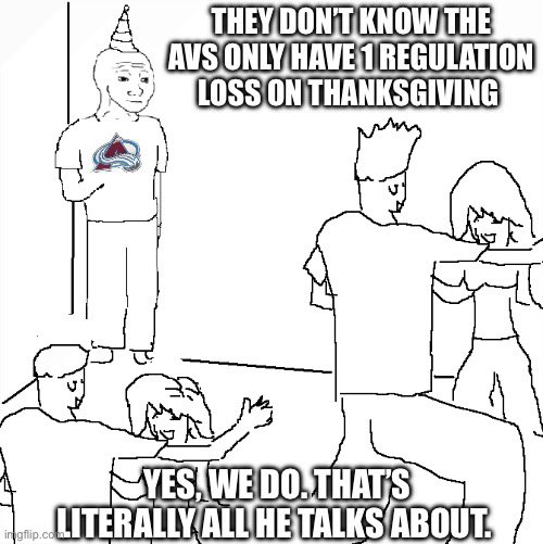 avrilanche's tweet image. Me at Thanksgiving. Anyone else? #GoAvsGo