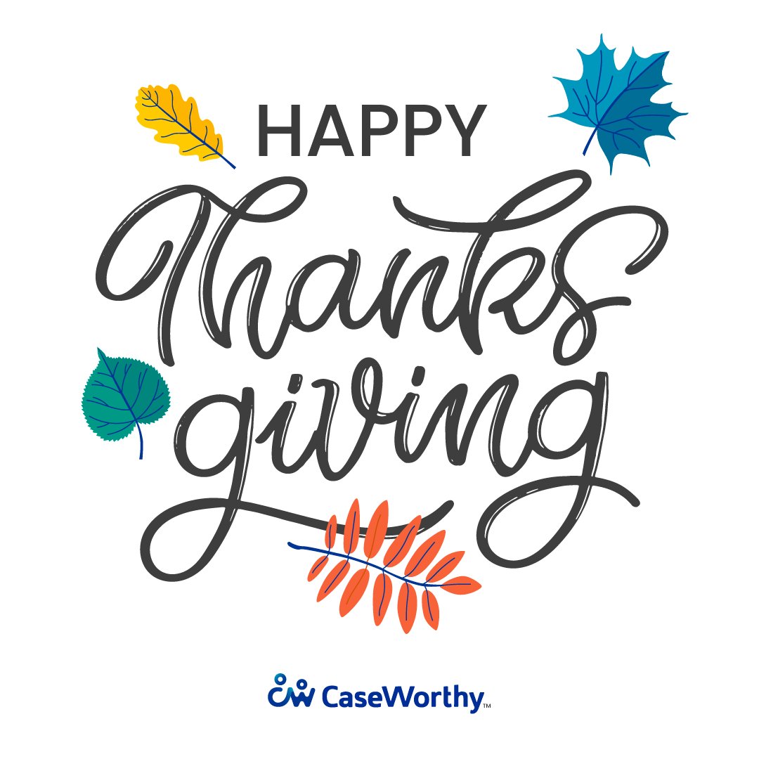 Happy Thanksgiving from CaseWorthy! 🦃 We’re grateful for your partnership and the impact you make every day.

Please note: Our offices will be closed Nov 27–28 for the holiday, returning Dec 1.

Wishing you a warm, joyful season! 

#Gratitude #Thankful