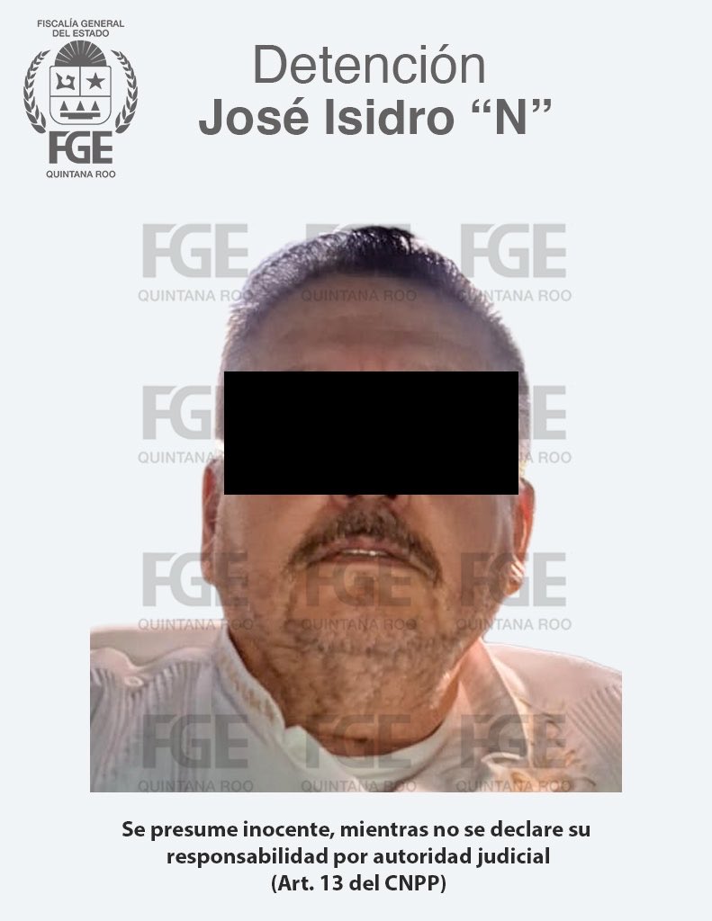 🔴 #ÚLTIMAHORA | Tras más de 20 horas de audiencia, vinculan a proceso a José Isidro “N”, líder de la CTM en #QuintanaRoo, por homicidio calificado ocurrido en 2018 en Cancún.
➡️ Permanecerá en prisión preventiva oficiosa durante los 2 años fijados para la investigación.