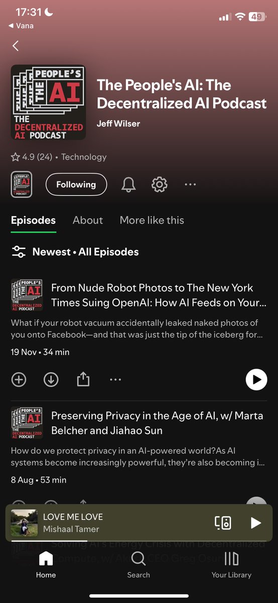 0xEricc's tweet image. Latest task on @vana app for bonus XP 

Follow People&apos;s AI Podcast

Submit task: vana.org/bonusxp

Turn your People&apos;s AI Podcast follow into XP

The People’s AI Podcast explores real stories, and ideas shaping the future of AI. Earn XP by helping us spread the word.