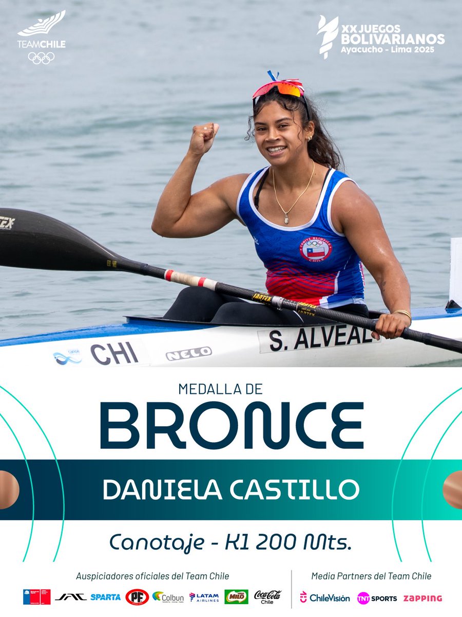 ¡ESPECTACULAAAAR! 🛶🥇🥈🥉

El Team Chile 🇨🇱 de Canotaje 🛶  fue medallista 🤯😮‍💨 en TODAS las pruebas de la segunda jornada de actividad en los Juegos Bolivarianos Ayacucho - Lima 🇵🇪.

La olímpica Karen Roco la rompió con un oro 🥇🦾.

#VamosTeamChile 🇨🇱 #JuegosBolivarianos2025