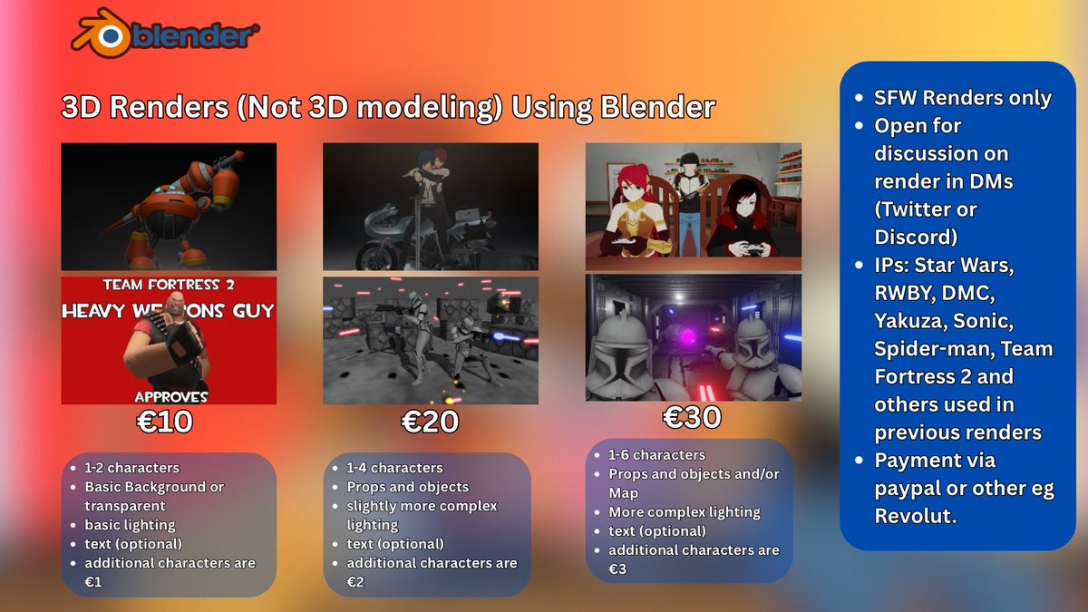 orthadoleuse's tweet image. Blender Render Commissions (not drawn &amp;amp; not 3d modeling) 

DM me if interested via Twitter

 #blender #blenderrender #rendercommossion #commissionart #commissionsopen