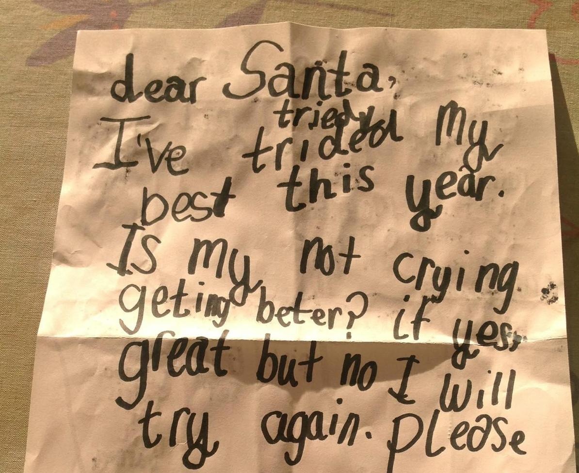 InternetIsQueer's tweet image. mum found my childhood letter to santa, why was i so tragic LMAOO 😭😭