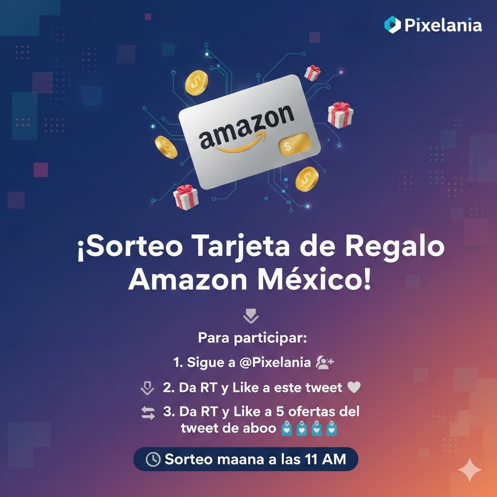 🚨🚨 SORTEO TARJETA DE REGALO AMAZON 🚨🚨

Para participar

1. Sigue a <a href="/Pixelania/">Pixelania</a>
2. Da Like y RT a este tweet
3. Da Like y RT al tweet de abajo
4. Da Like y RT a 5 ofertas del hilo de abajo

Sorteo mañana a las 11 AM