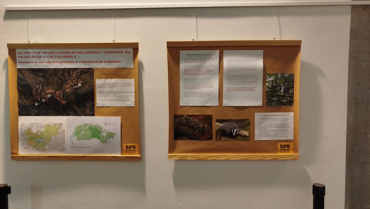 A la Federació Obrera podeu veure una exposició on mostrem la necessitat de protegir els valors naturals de la riera de Vallvidrera i Collserola i expliquem quins són els impactes dels projectes urbanístics. Veniu a veure-la fins el dia 8 de desembre.