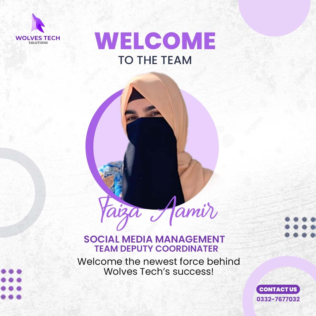 WolvesSolution's tweet image. Faiza is the fresh, creative force who will be helping to amplify our voice and connect with our amazing community. We are so excited to have her on board and can&apos;t wait for you to see the energy she brings. 

#WolvesTechSolutions #WelcomeToTheTeam #SocialMedia #DigitalMarketing
