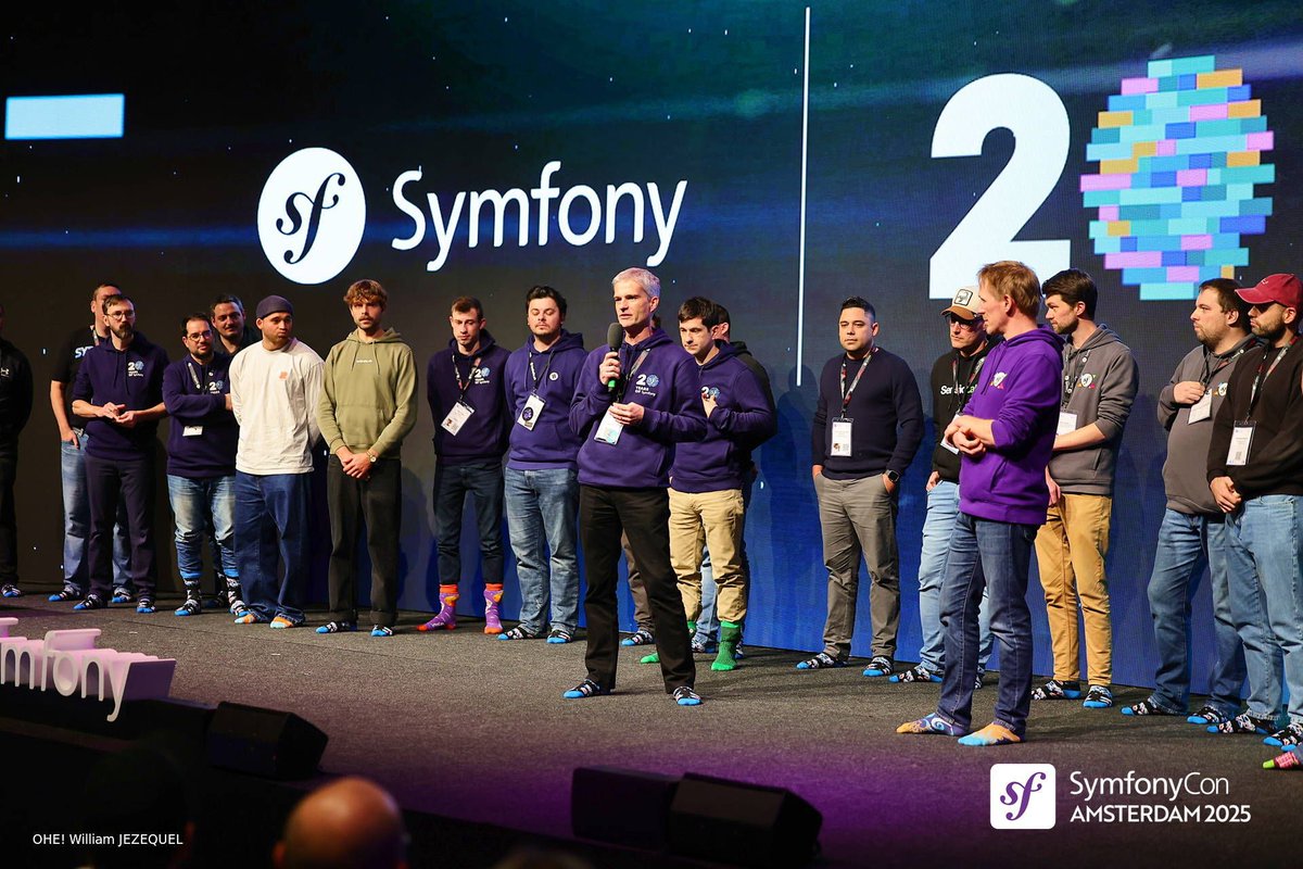 symfonycon's tweet image. 🎉 Last but not least: QA with the Symfony Core Team!

Today we had tons of fun, epic insights, and tech tips galore! 🤓💻 From behind-the-scenes stories to pro Symfony hacks, the Core Team delivered it all. 👏

A fantastic end to Day 1 — see you tomorrow! 💜🌷

#Symfony #PHP
