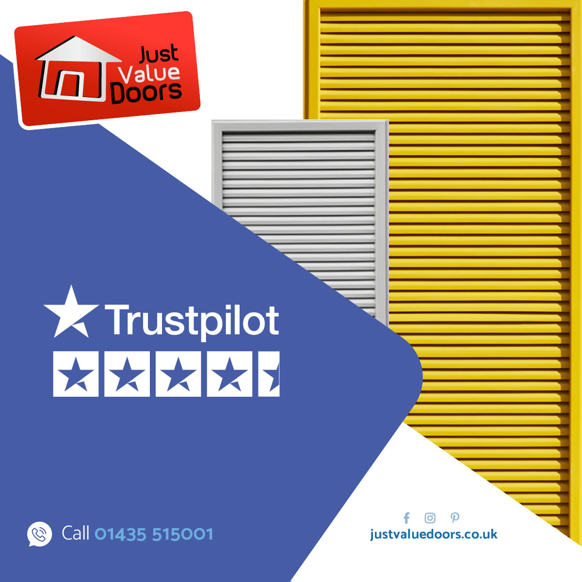 JustValueDoors's tweet image. Need strong, stylish airflow panels?
Our Louvre Panels are ideal for plant rooms, doors &amp;amp; enclosures.
🎟️ Use code LP38EM2 for 10% OFF this week only
🔗 Shop Now

➡️ loom.ly/jXnLg1Q

#LouvrePanels #VentilationDesign #AirflowSolutions #ModernLook #MadeToMeasure