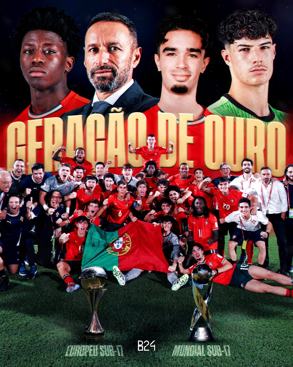B24PT's tweet image. PORTUGAL É CAMPEÃO MUNDIAL SUB-17! 🇵🇹🏆