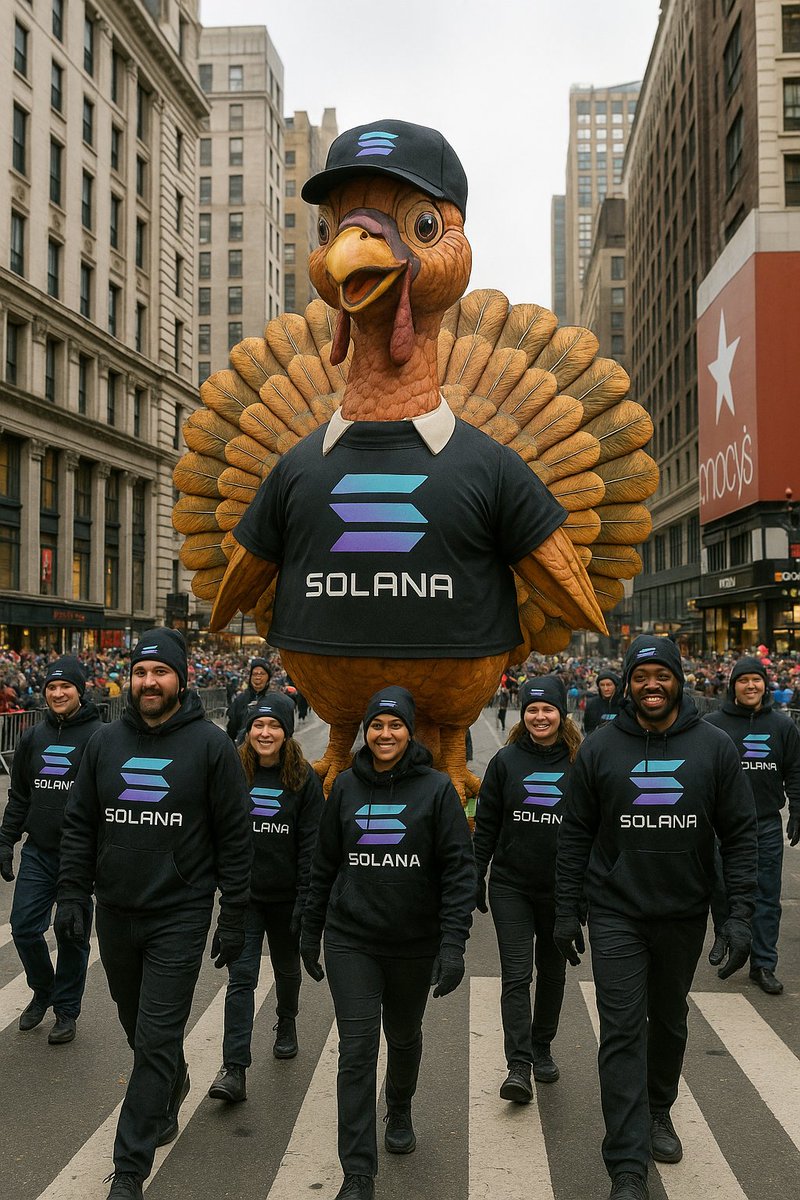 inside_r3's tweet image. BREAKING: @Solana’s float just cleared an entire block in 0.4 seconds. 

Happy thanksgiving folks! 🦃 😆