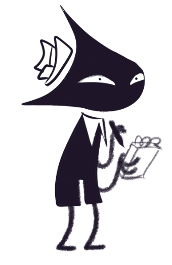 Thanks for the love on these fellas' features!

Here's Salmonella and Cardstok's first concepts back when they were just a couple of brain babies.