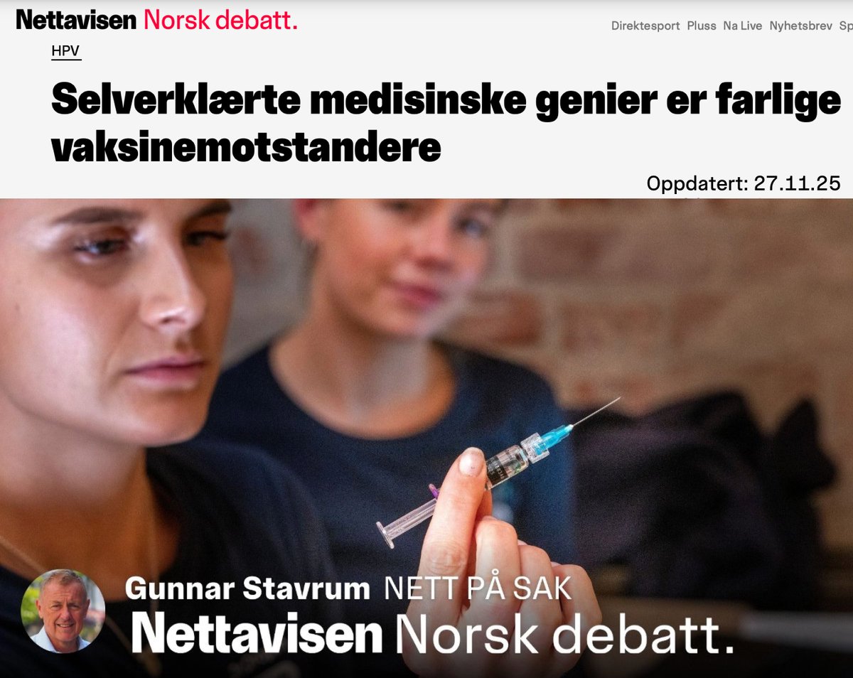 GUNNAR, NÅ MÅ DU GI DEG.

Det er 2025, ikke 2020 — tiden da folk lot seg dressere av denne typen lederartikler er forbi.

Når en redaktør prøver å gjøre noe sant ved å gjenta det ofte og hånlig nok, vet vi at argumentene ikke holder. 

Det er ikke analyse, det er kondisjonering.