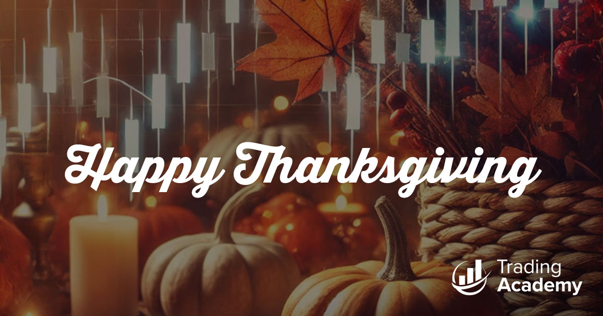 🍁 We’re thankful for the 600,000+ who’ve trusted us with their financial education.
You’re the reason we do what we do.
Happy Thanksgiving from all of us at Trading Academy!
#Gratitude #Thanksgiving #600KStrong