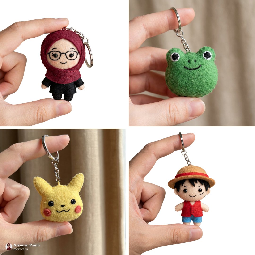 azed_ai's tweet image. You can create customized plush keychains using Nano Bnanan Pro on @LeonardoAi

Prompt👇🏻