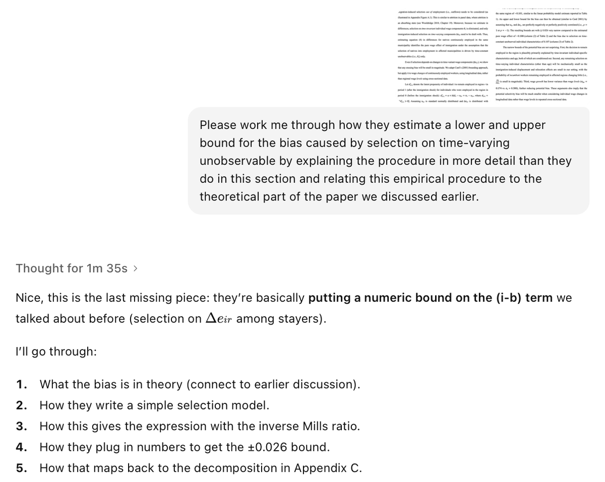 I know I'm a broken record on this topic, but I really can't stress enough how amazing LLMs are for learning. It used to be that, when reading a complicated paper/book, I had to either spend a lot of time figuring out the trickiest parts or just give up on fully understanding it