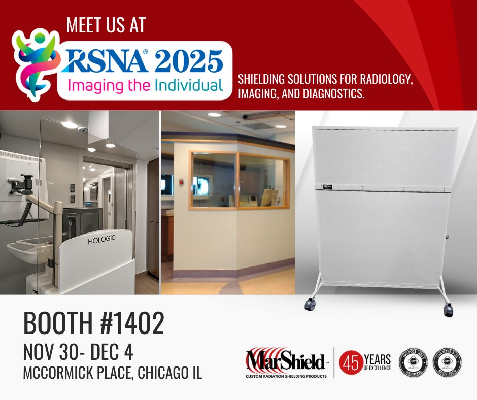 MarShield_TM's tweet image. We&apos;re ready for RSNA!
Still stuck with standard shielding that doesn’t meet your precise needs?
Connect with us in Booth #1402 for custom shielding that fully protects, meets compliance standards, and integrates smoothly.

Set up a meeting now: bit.ly/3Ydu3r3

#RSNA2025